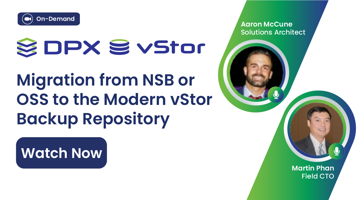 Migration from NSB or OSS to the modern vStor Backup Repository on demand