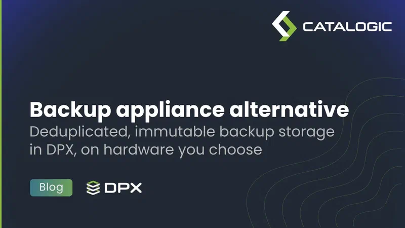 Backup appliance alternative: software-defined backup storage in DPX