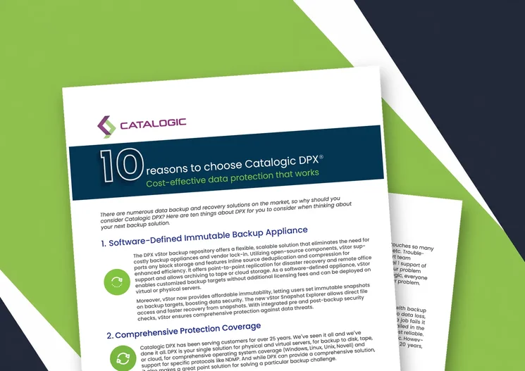 Top 10 Reasons DPX Backup and Recovery