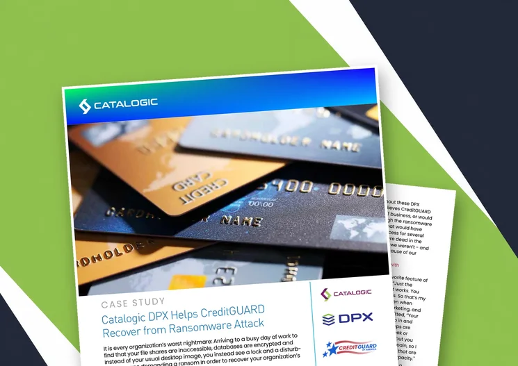 Catalogic DPX Helps CreditGUARD Recover from Ransomware Attack