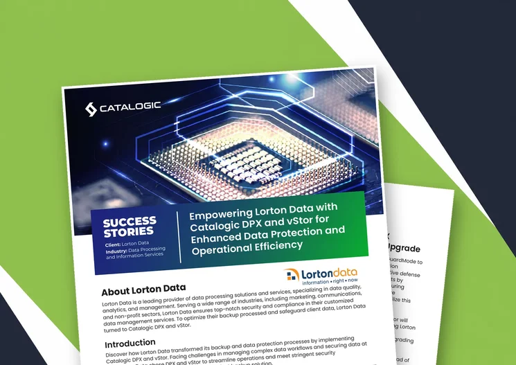 Empowering Lorton Data with Catalogic DPX and vStor for Enhanced Data Protection and Operational Efficiency