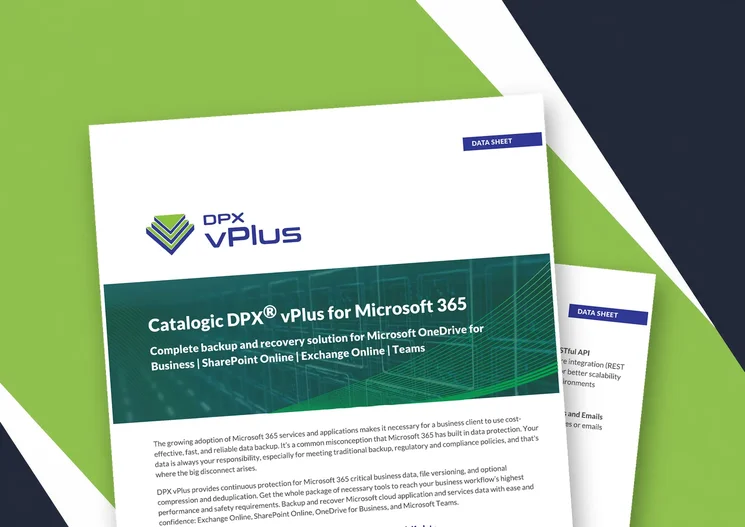 Catalogic DPX vPlus for Microsoft 365 with Wasabi Cloud