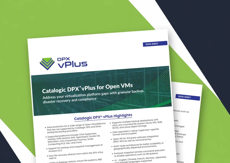 Catalogic DPX vPlus for Open VMs