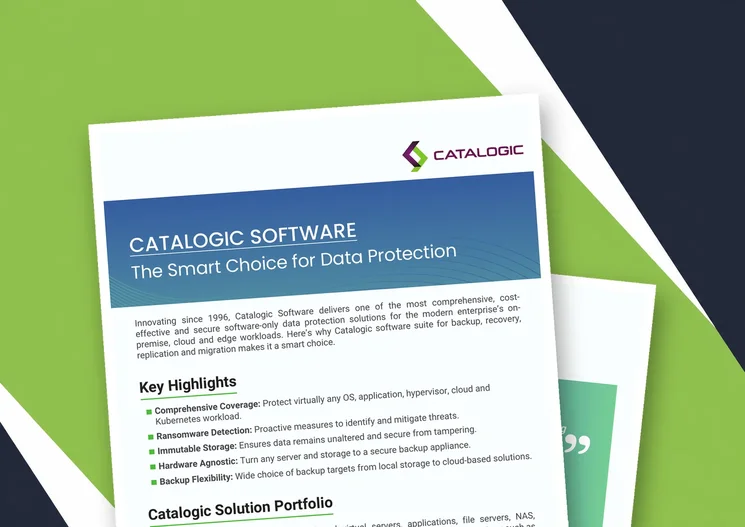 CATALOGIC SOFTWARE Introduction: The Smart Choice for Data Protection