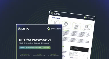 Catalogic DPX for Proxmox VE Datasheet