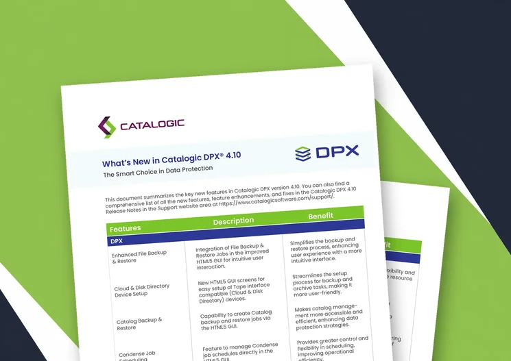 What’s New in Catalogic DPX 4.10