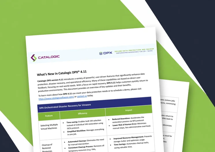 What’s New in Catalogic DPX 4.11