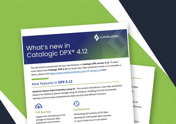 What's New in Catalogic DPX 4.12