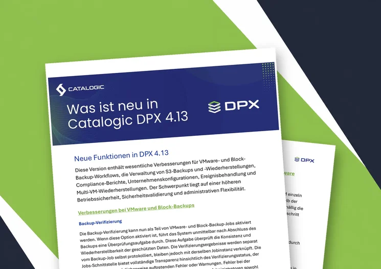 Was ist neu in Catalogic DPX 4.13