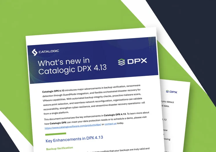 What's New in Catalogic DPX 4.13