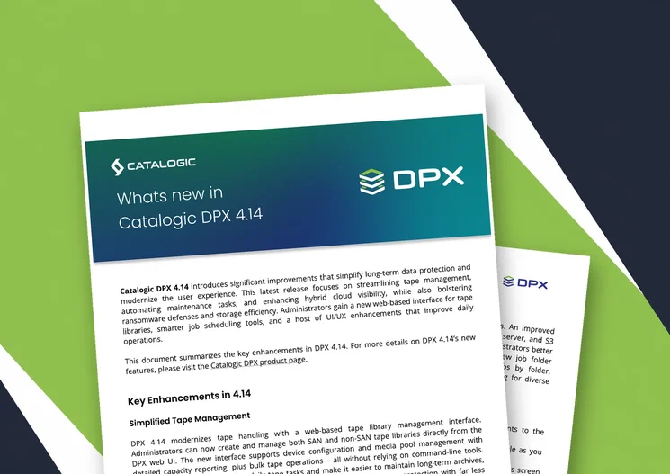 What's New in Catalogic DPX 4.14
